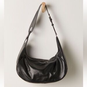 NWT Free People Real Big World Shoulder Bag in Black